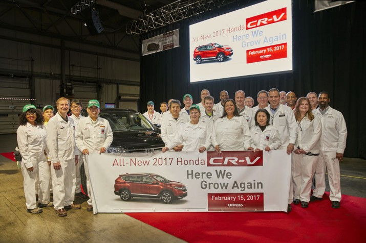 Завод Honda CR-V 2017 США